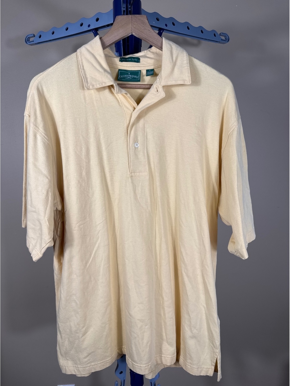 Outer Banks Large Yellow Polo Shirt Cotton Bamboo Spandex